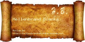 Hellenbrand Bianka névjegykártya